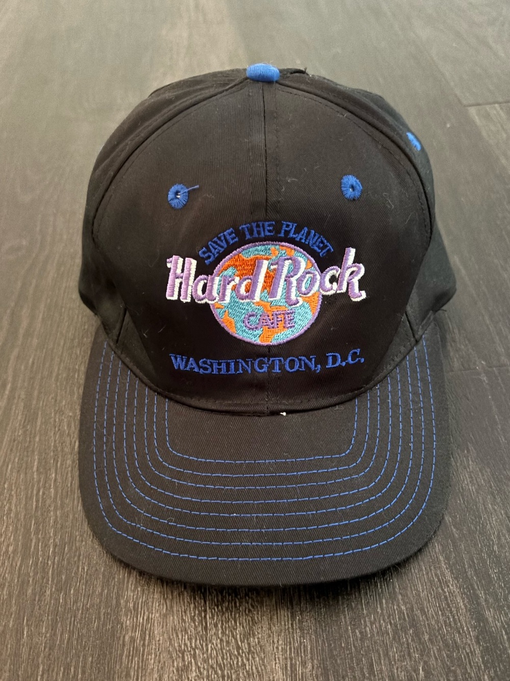 Vintage Hard Rock Cafe Washington DC Black Snap Back Hat